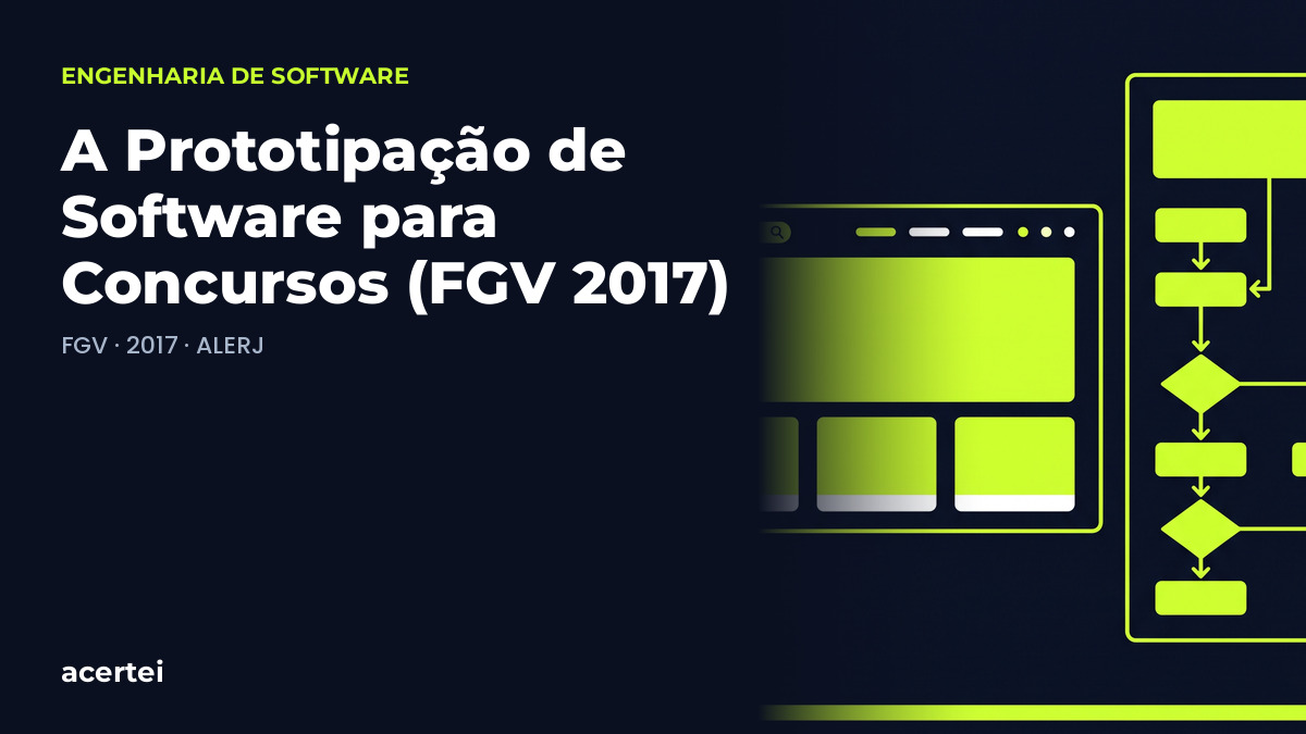 A Prototipação de Software para Concursos (FGV 2017)